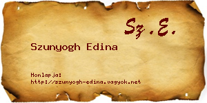 Szunyogh Edina névjegykártya