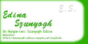 edina szunyogh business card